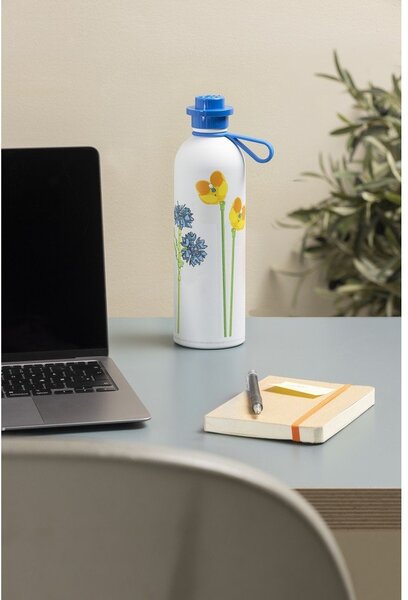 Biało-niebieski termos dla dzieci 560 ml Meadow Flowers – LEGO®