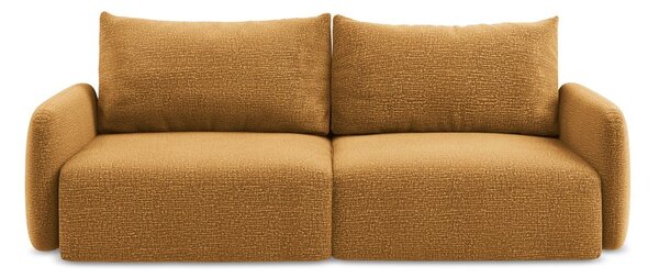 Pomarańczowa rozkładana/ze schowkiem sofa 238 cm Kalena – Makamii
