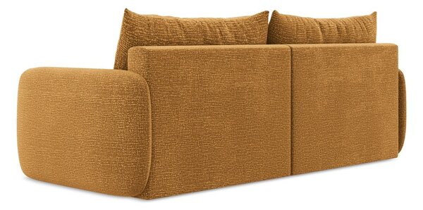Pomarańczowa rozkładana/ze schowkiem sofa 238 cm Kalena – Makamii