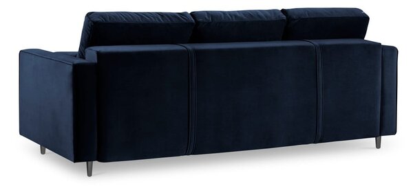 Niebieska aksamitna rozkładana sofa Milo Casa Santo
