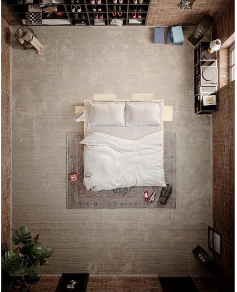 Łóżko dwuosobowe z litego drewna sosnowego ze stelażem 180x200 cm Social Bed – Karup Design