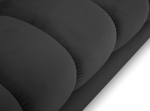 Ciemnoszary aksamitny narożnik Cosmopolitan Design Bali, lewostronny