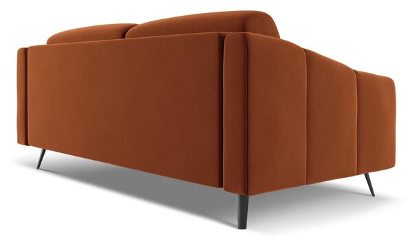 Pomarańczowa aksamitna sofa 202 cm Nalu – Makamii