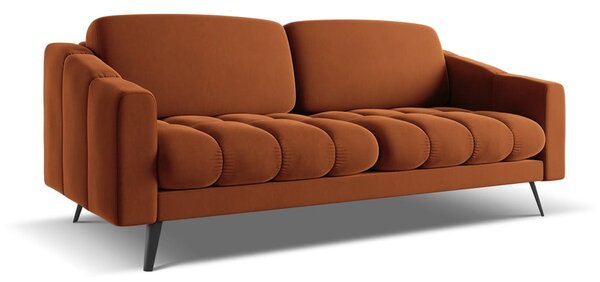 Pomarańczowa aksamitna sofa 202 cm Nalu – Makamii