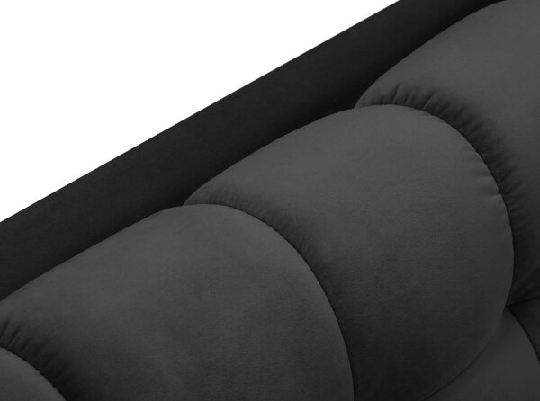Ciemnoszary aksamitny narożnik Cosmopolitan Design Bali, lewostronny