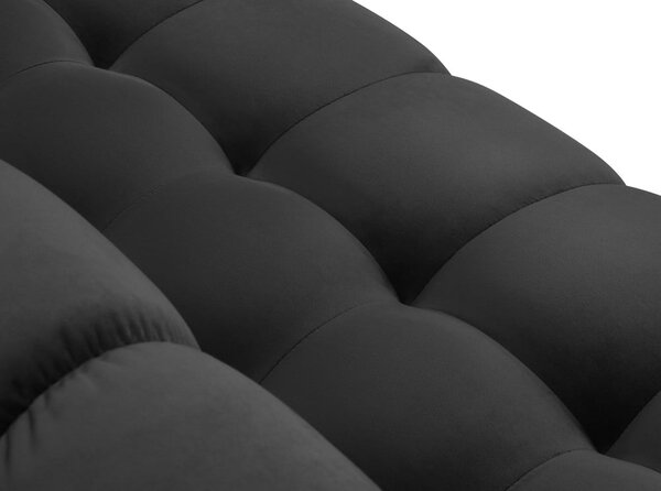 Ciemnoszary aksamitny narożnik Cosmopolitan Design Bali, lewostronny