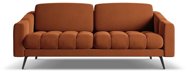 Pomarańczowa aksamitna sofa 202 cm Nalu – Makamii