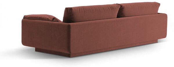Różowa aksamitna sofa 250 cm Torino – Micadoni