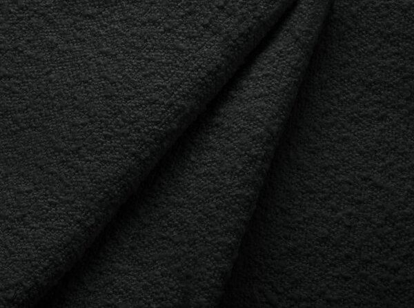 Czarny rozkładany narożnik z materiału bouclé (lewostronny) Jodie – Micadoni Home