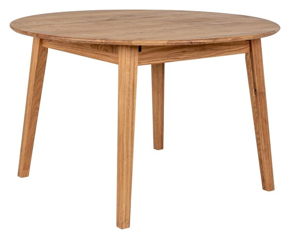 Okrągły rozkładany stół z litego drewna dębowego ø 118 cm Metz – House Nordic