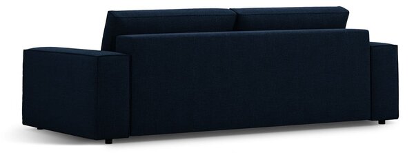 Ciemnoniebieska rozkładana sofa z materiału bouclé 247 cm Jodie – Micadoni Home