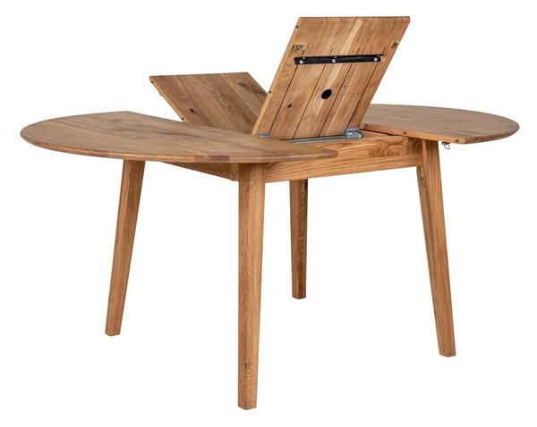 Okrągły rozkładany stół z litego drewna dębowego ø 118 cm Metz – House Nordic