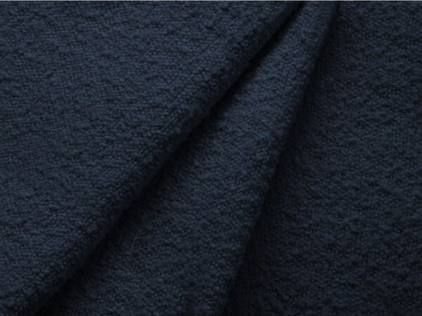 Ciemnoniebieska rozkładana sofa z materiału bouclé 247 cm Jodie – Micadoni Home
