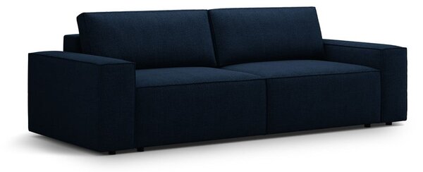 Ciemnoniebieska rozkładana sofa z materiału bouclé 247 cm Jodie – Micadoni Home