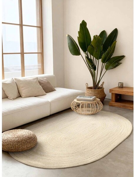 Dywan z juty dwustronny/tkany ręcznie w jasnym naturalnym kolorze 160x230 cm Braided – Hanse Home