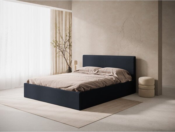 Ciemnoniebieski tapicerowany zagłówek 150,5x100 cm Remo – Micadoni