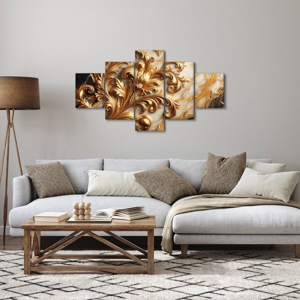 Obraz - Marmur ze złotem (125x70 cm)