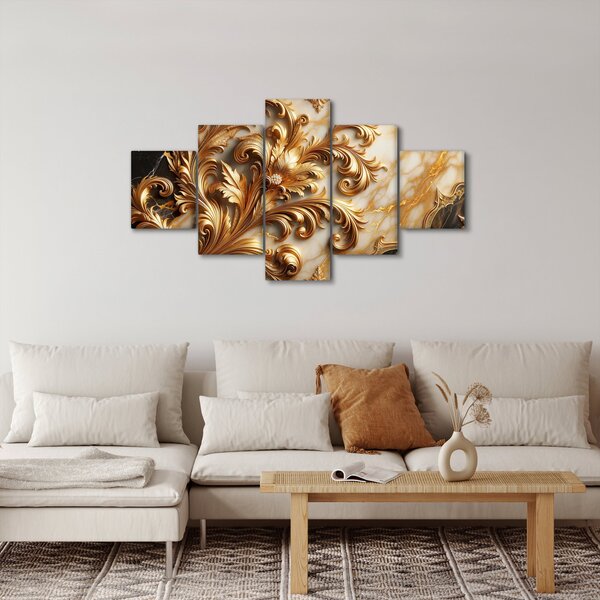 Obraz - Marmur ze złotem (125x70 cm)