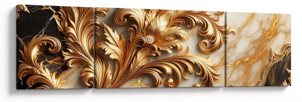 Obraz - Marmur ze złotem (170x50 cm)