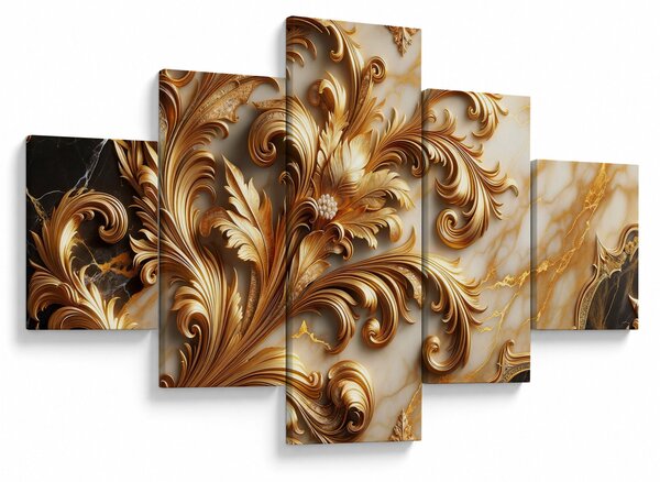 Obraz - Marmur ze złotem (125x70 cm)