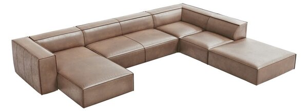 Jasnobrązowy skórzany narożnik (prawostronny) Madame – Windsor & Co Sofas
