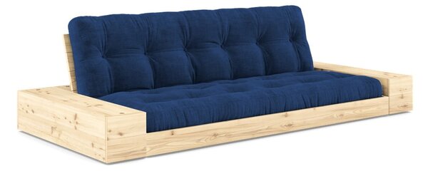 Niebieska sztruksowa rozkładana sofa 244 cm Base – Karup Design