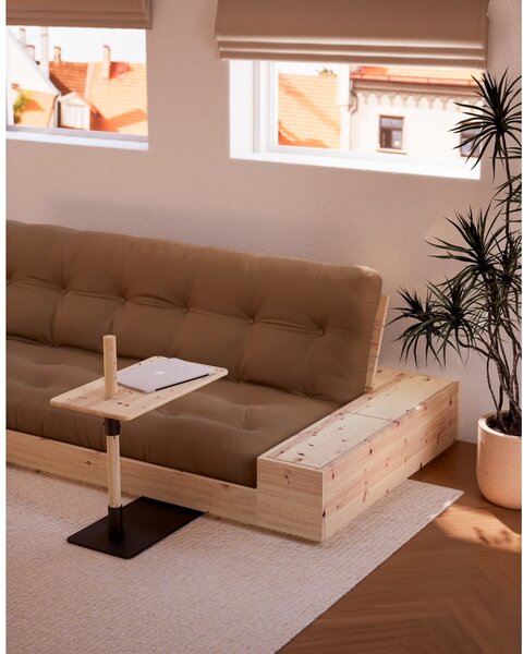 Jasnobrązowa sztruksowa rozkładana sofa 244 cm Base – Karup Design