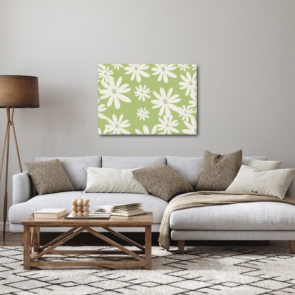 Obraz - Hipisi, zielone kwiaty N⁰1 (70x50 cm)