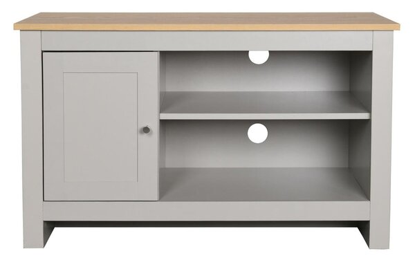 Szaro-naturalna szafka pod TV w dekorze dębu 95x58 cm Emerald – Støraa