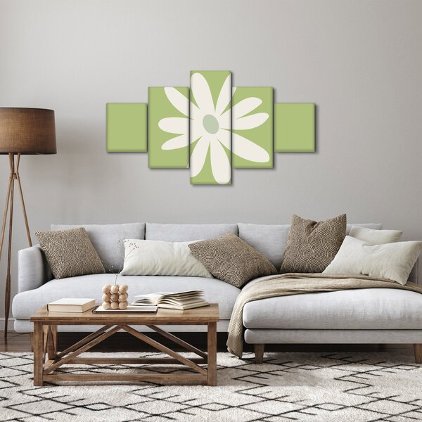 Obraz - Hipisi, zielone kwiaty N⁰2 (125x70 cm)