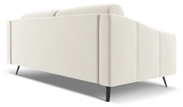 Biała aksamitna sofa 202 cm Nalu – Makamii