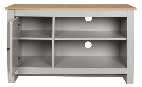 Szaro-naturalna szafka pod TV w dekorze dębu 95x58 cm Emerald – Støraa