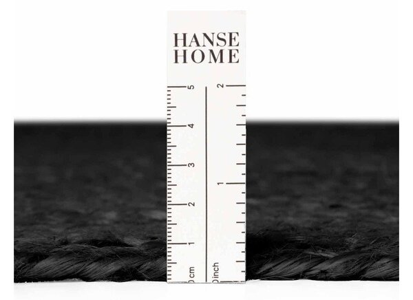 Czarny okrągły dywan z juty dwustronny/tkany ręcznie ø 200 cm Braided – Hanse Home