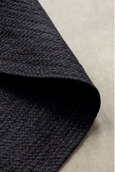 Czarny okrągły dywan z juty dwustronny/tkany ręcznie ø 200 cm Braided – Hanse Home