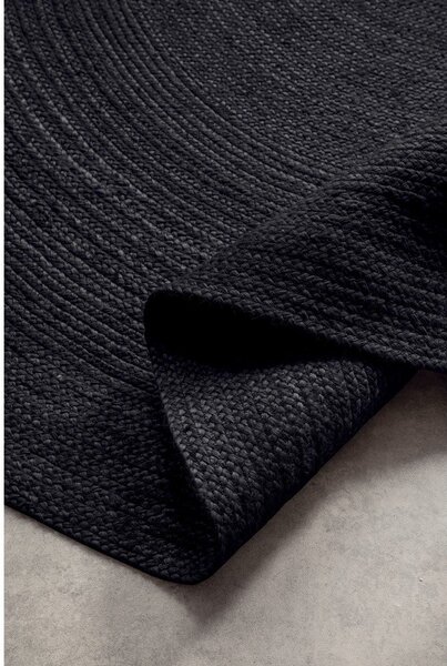 Czarny okrągły dywan z juty dwustronny/tkany ręcznie ø 200 cm Braided – Hanse Home