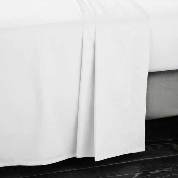 Białe prześcieradło z satyny bawełnianej 180x260 cm Cotton Sateen – Bianca