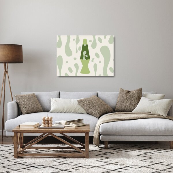 Obraz na szkle - Hipisi, lampa lawowa (70x50 cm)