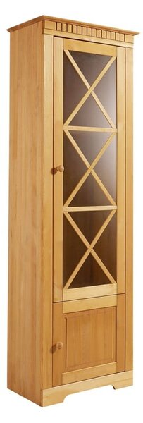 Witryna z litego drewna sosnowego w naturalnym kolorze 180x35 cm Lisa – Støraa