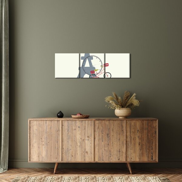 Obraz - Miasta Europy N⁰1 (z zegarem) (90x30 cm)