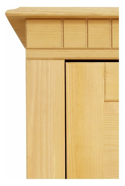 Witryna z litego drewna sosnowego w naturalnym kolorze 180x35 cm Lisa – Støraa