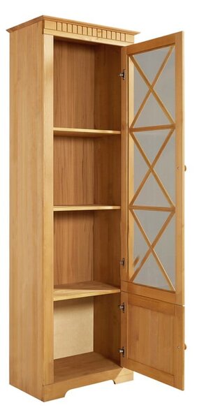 Witryna z litego drewna sosnowego w naturalnym kolorze 180x35 cm Lisa – Støraa