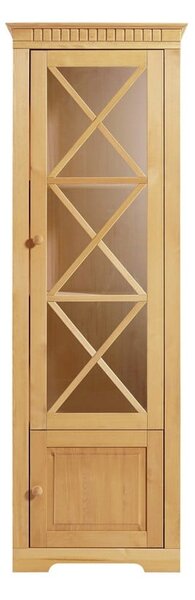 Witryna z litego drewna sosnowego w naturalnym kolorze 180x35 cm Lisa – Støraa