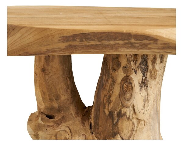 Okrągły stolik z litego drewna tekowego ø 40 cm Palena – House Nordic