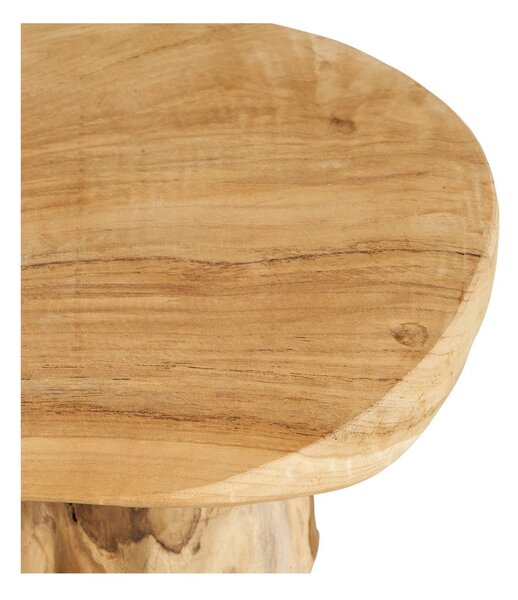 Okrągły stolik z litego drewna tekowego ø 40 cm Palena – House Nordic