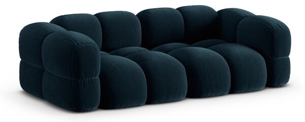 Ciemnoniebieska aksamitna sofa 250 cm Loretto – Cosmopolitan Design