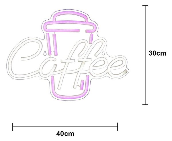 Różowy neon LED 5 W Plexy – Star Trading