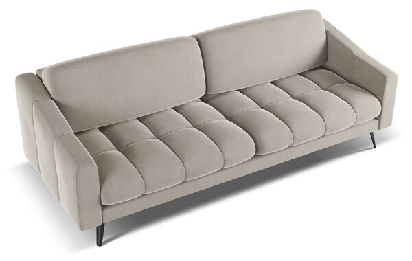 Beżowa aksamitna sofa 238 cm Nalu – Makamii