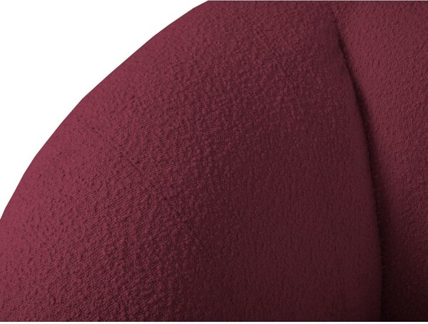 Bordowa sofa z materiału bouclé 230 cm Essen – Cosmopolitan Design