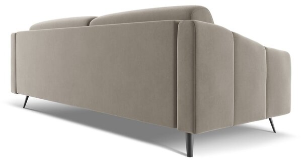 Beżowa aksamitna sofa 238 cm Nalu – Makamii