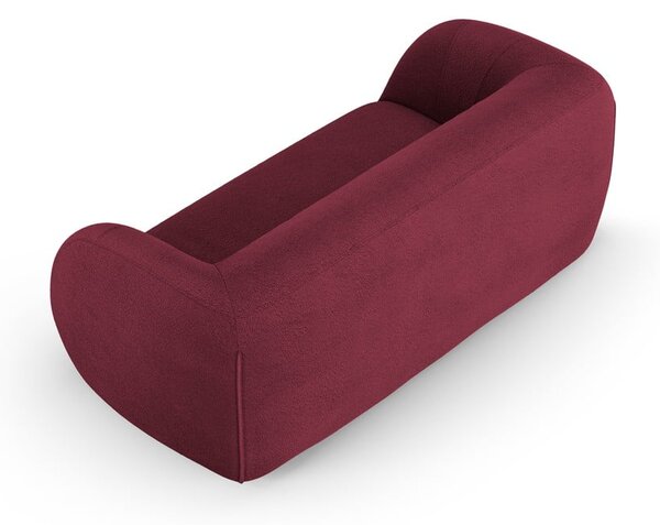 Bordowa sofa z materiału bouclé 210 cm Essen – Cosmopolitan Design